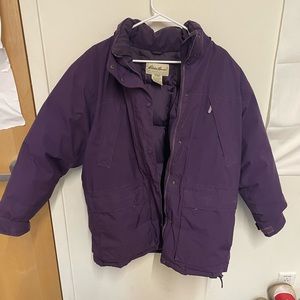 Vintage Purple Eddie Bauer GoreTex Goose Down Parka Jacket